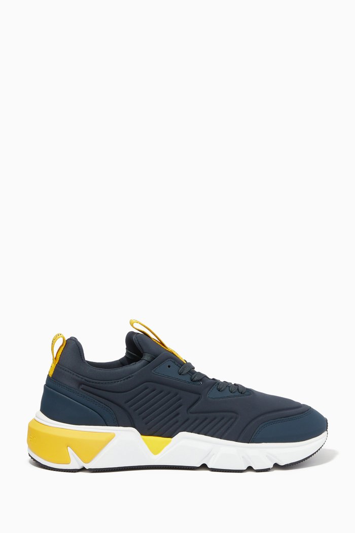 

Neo Sneakers in Leather & Neoprene, Blue
