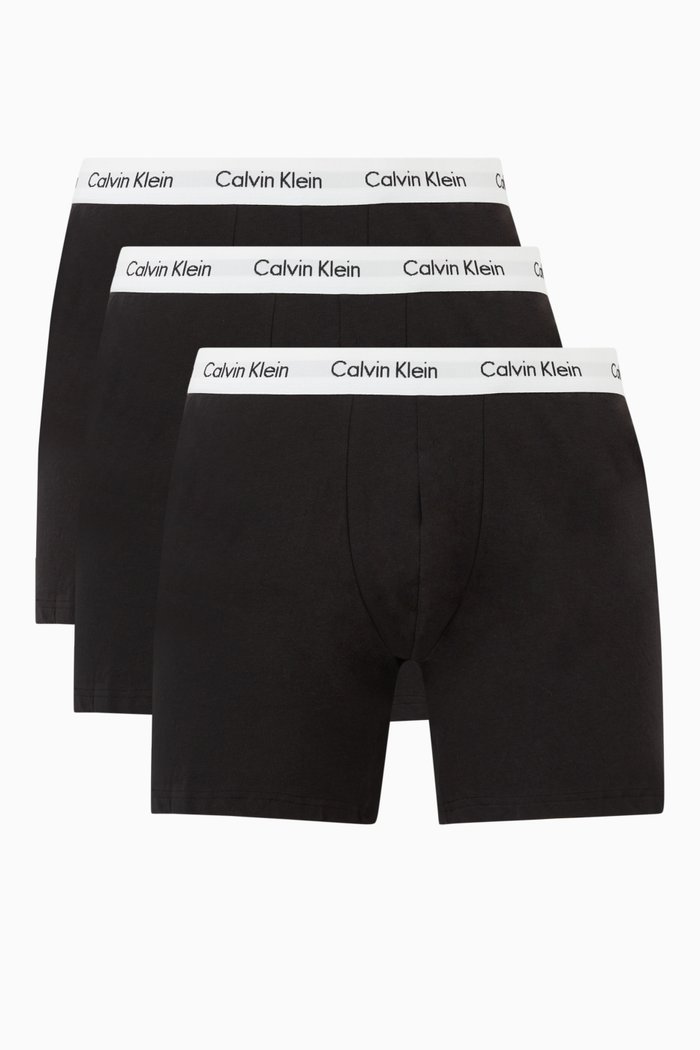 

Plus Size Boxer Briefs in Stretch Cotton, Black