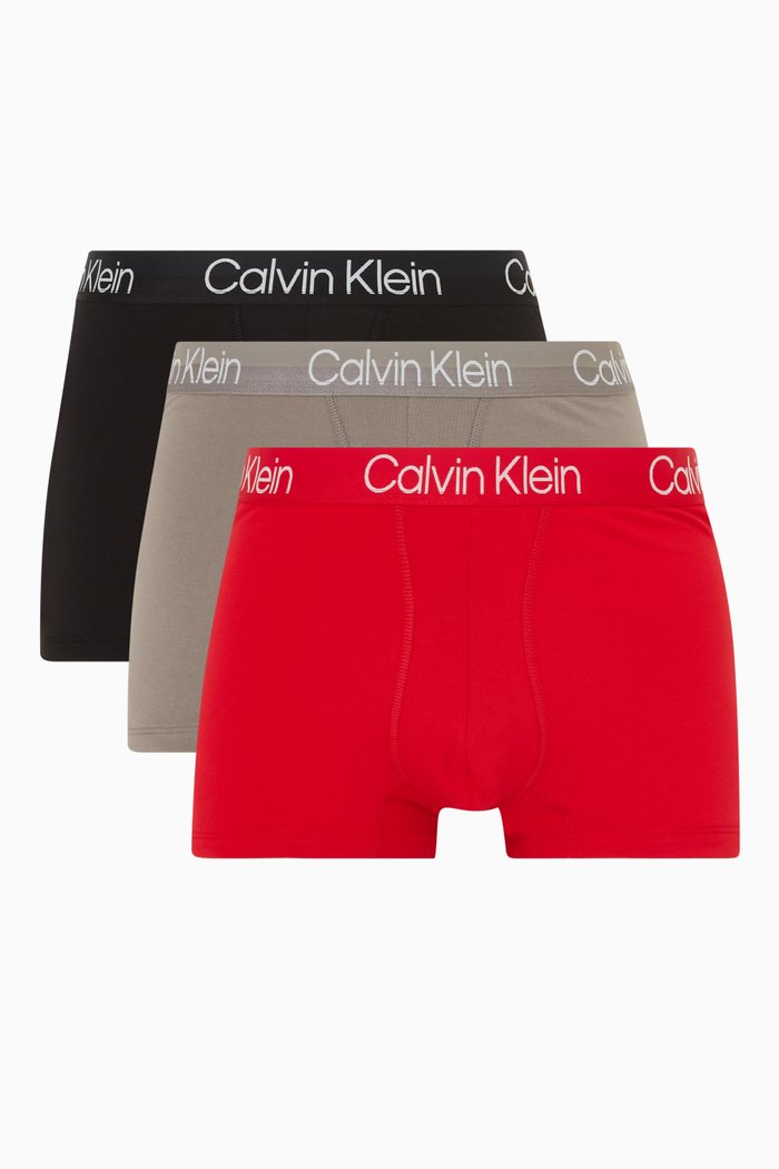 

Modern Structure Logo Trunks in Cotton, Set of 3, Multicolour