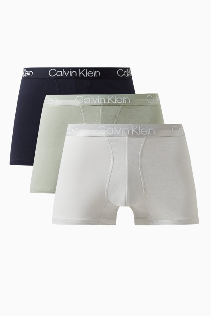 

Modern Structure Logo Trunks in Cotton, Set of 3, Multicolour