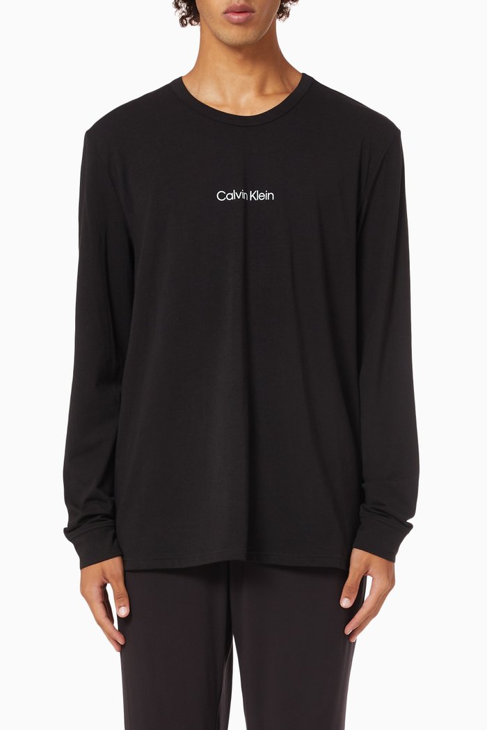 

Modern Structure Lounge T-shirt in Cotton Blend Jersey, Black