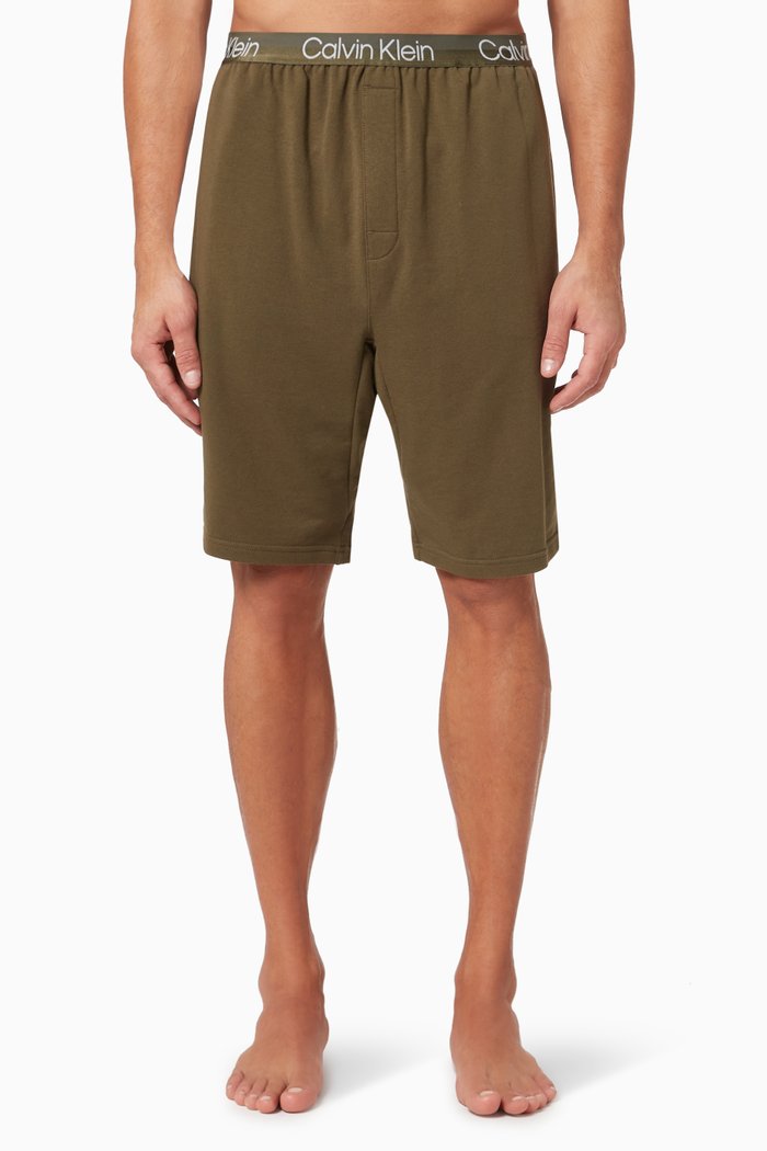 

Modern Structure Lounge Shorts in Terry, Green