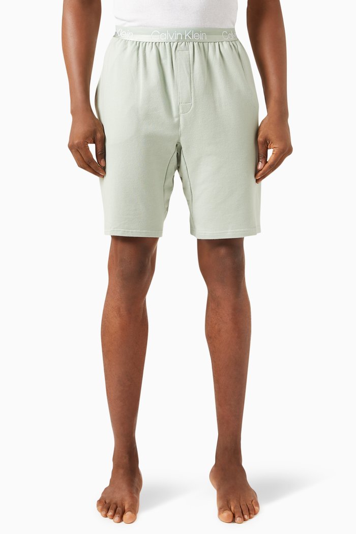 

Modern Structure Lounge Shorts in Terry, Green