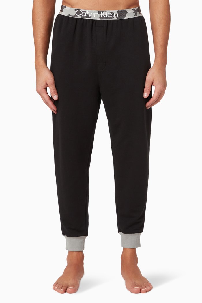 Galvanized Lounge Jogger Pants in Stretch Terry, Black