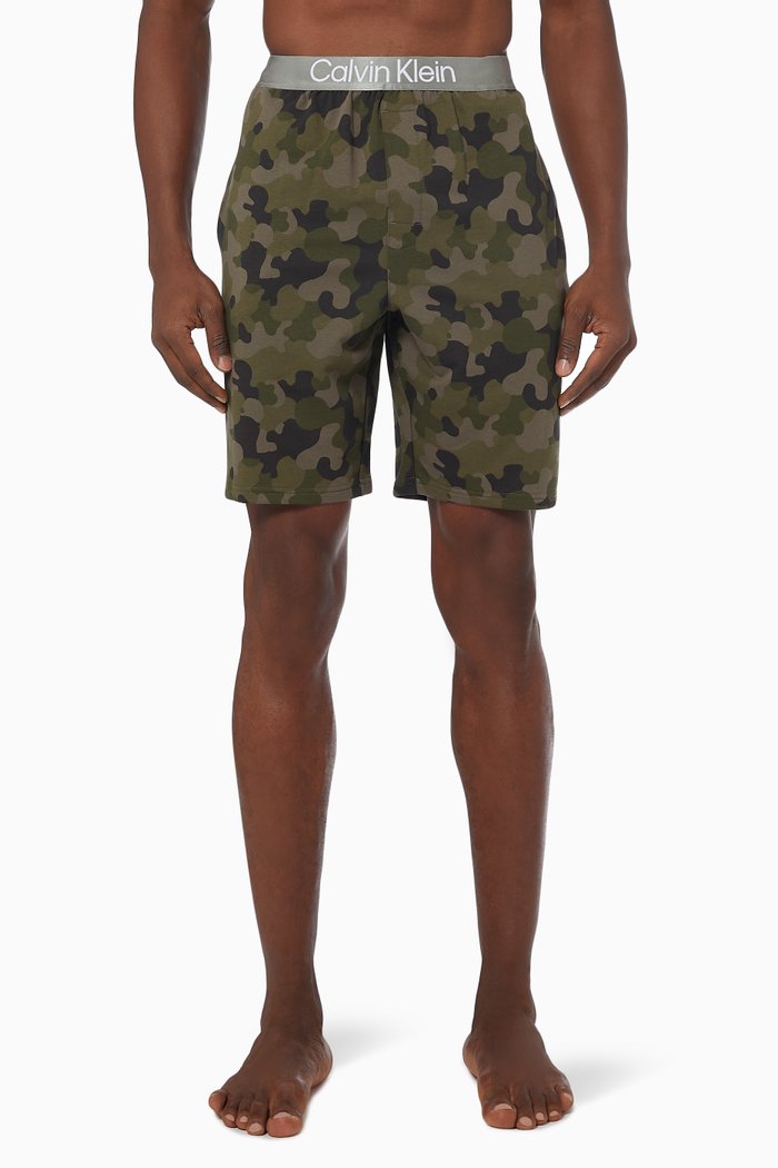 

Galvanised Lounge Shorts in Stretch Terry, Green