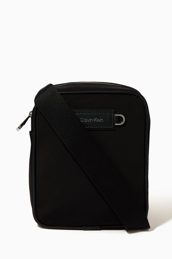 Small Crossbody Bag in Recycled Polyester, Black