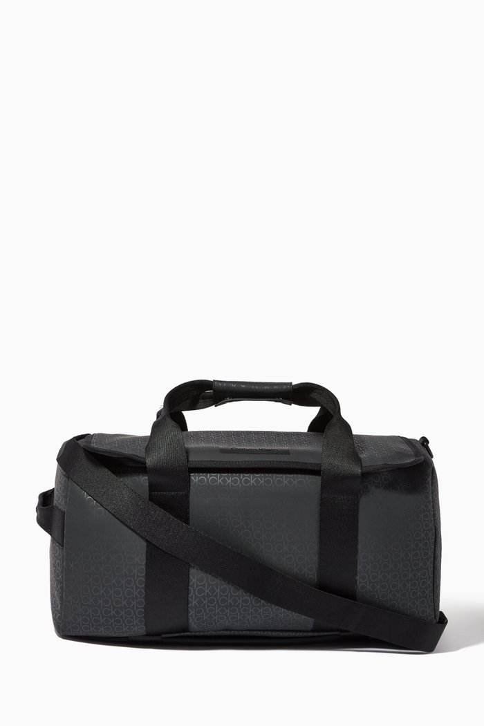 

Convertible Weekend Bag in Faux Leather, Black