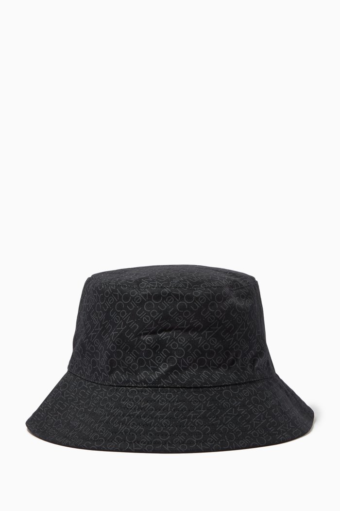 

Reversible Bucket Hat in Organic Cotton, Black
