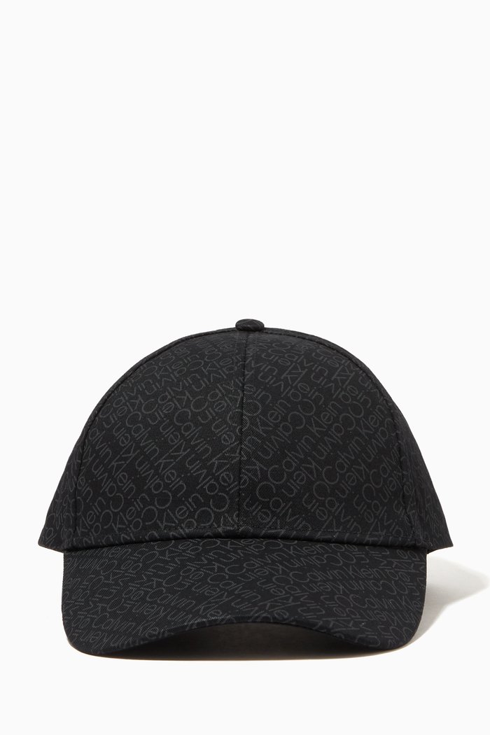 

Monogram Cap in Organic Cotton, Black