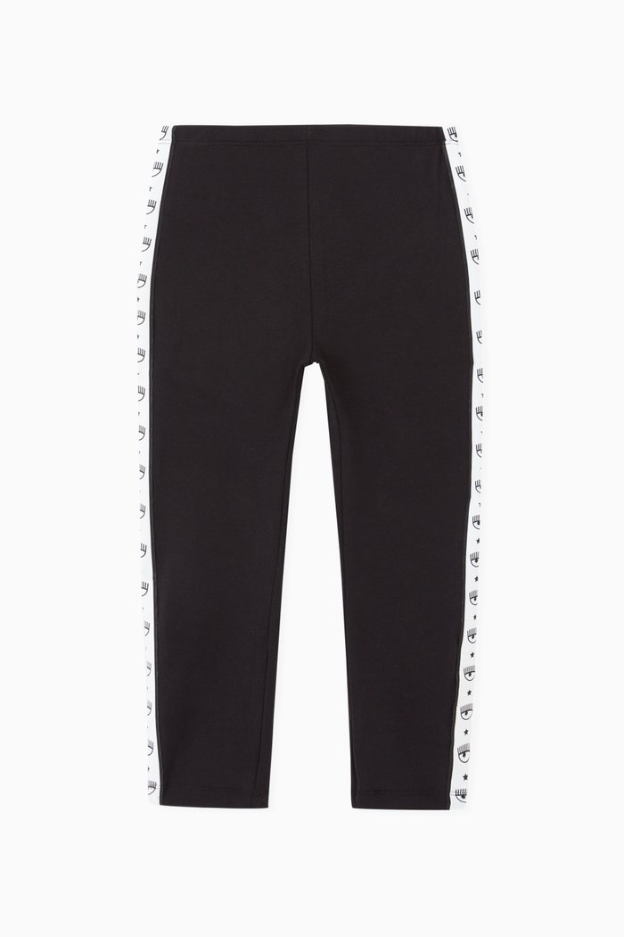 

Logomania Leggings in Jersey, Black