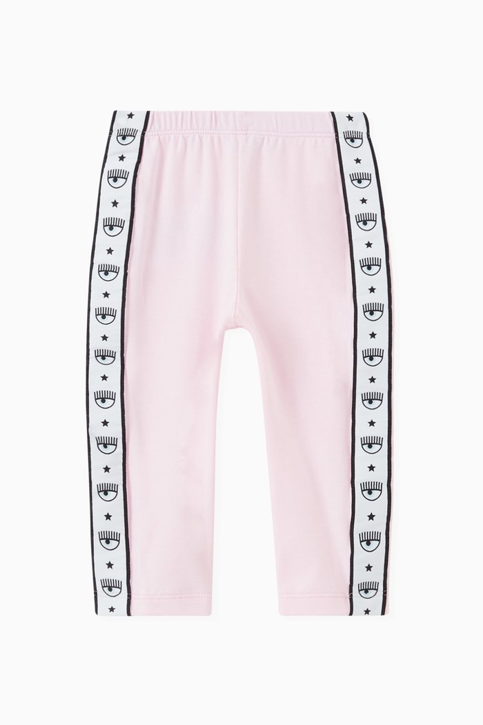 

Logo Tape Leggings in Jersey, Pink