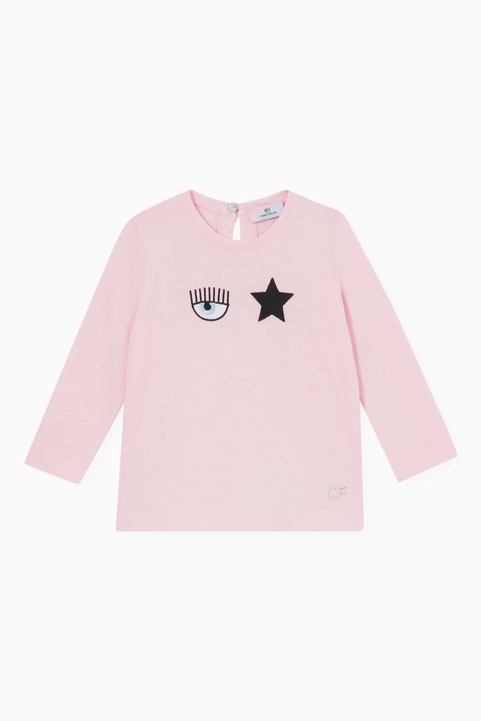 

Eye Star T-shirt in Jersey, Pink