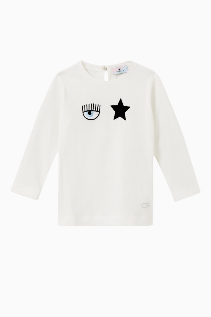 

Eye Star T-shirt in Jersey, White