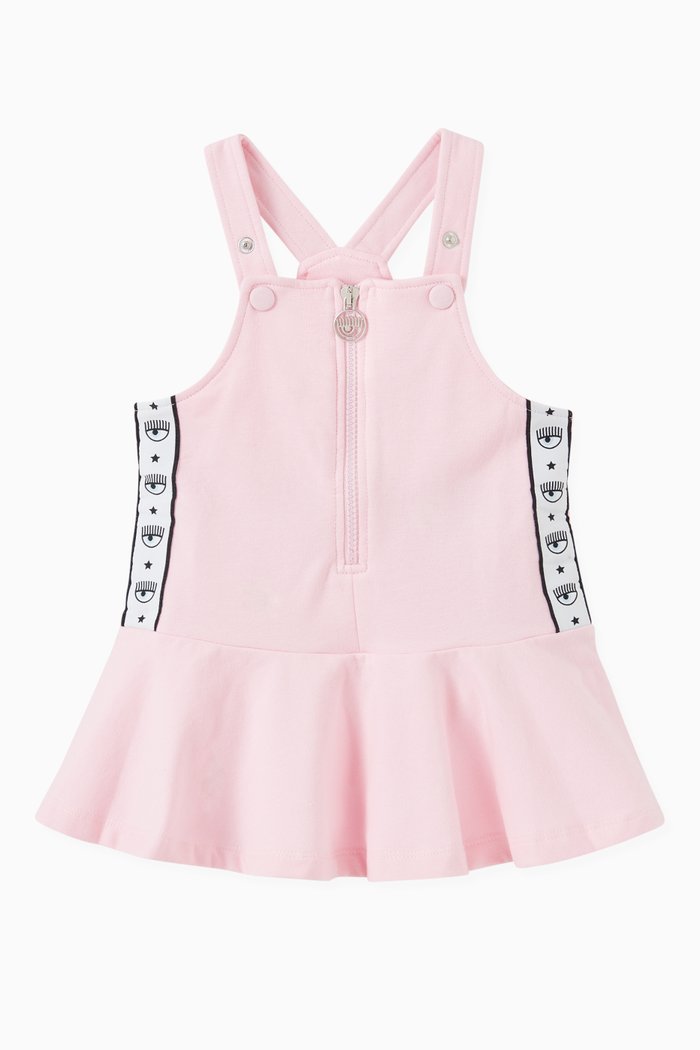 

Logomania Dress in Stretch Cotton, Pink