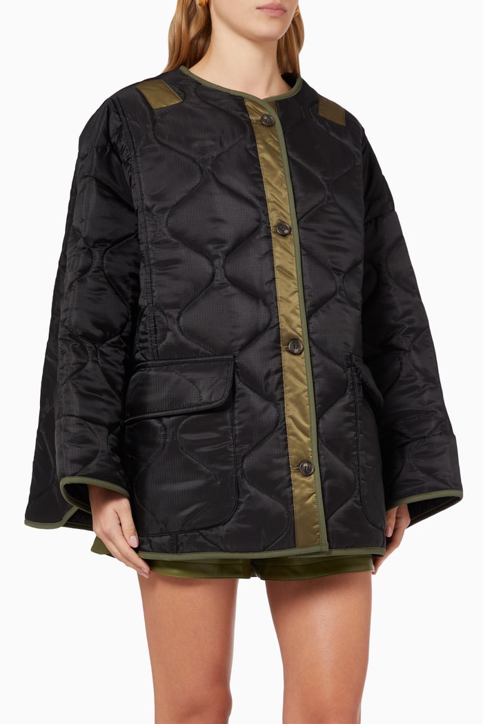 

Teddy Jacket in Quilted Nylon, Black