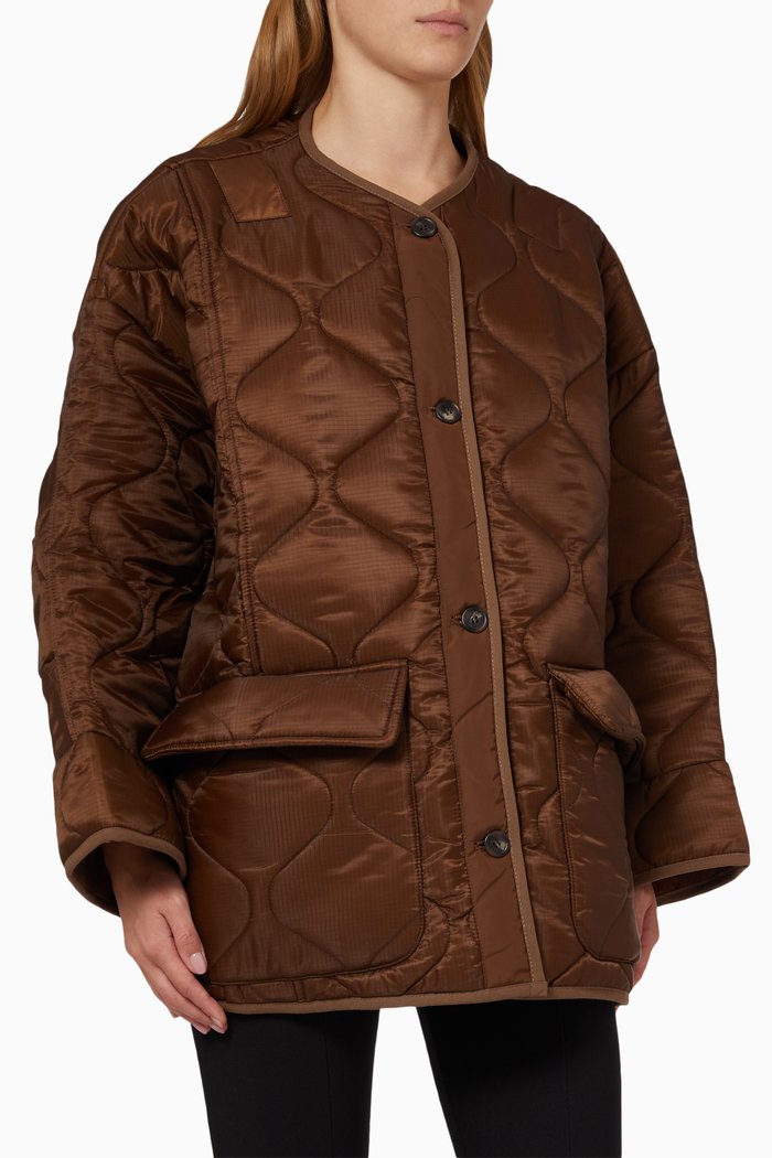 

Teddy Jacket in Quilted Nylon, Brown