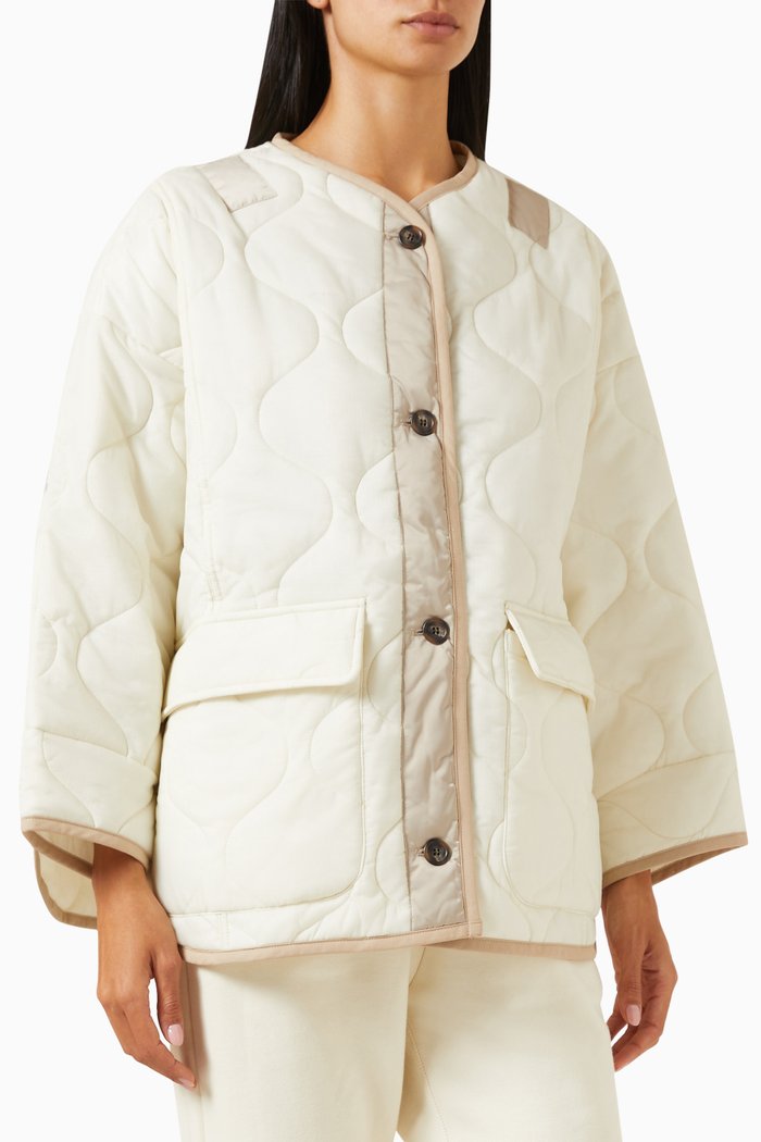 

Teddy Jacket in Quilted Nylon, White