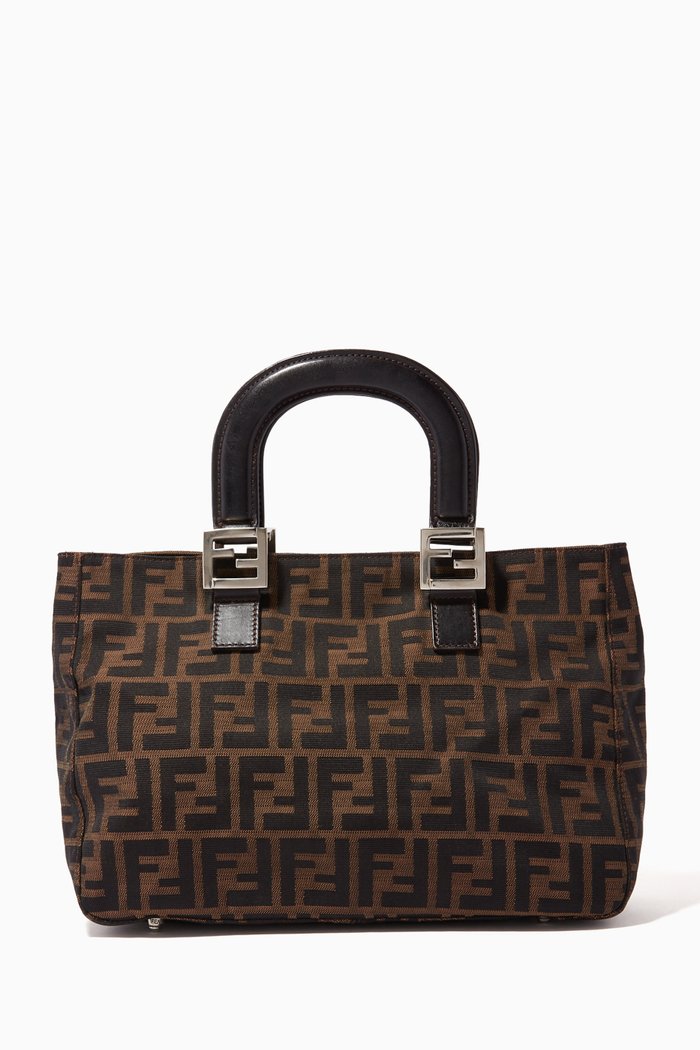 

Tote Bag in Zucca Canvas, Brown