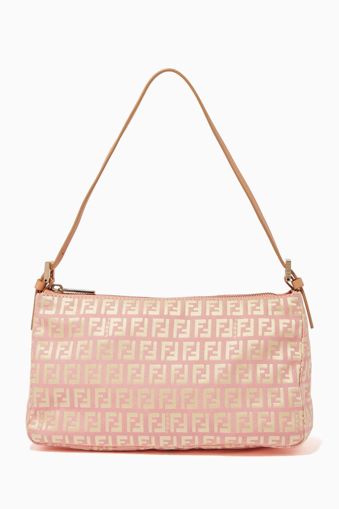 

Shoulder Bag in Zucchino Canvas, Pink