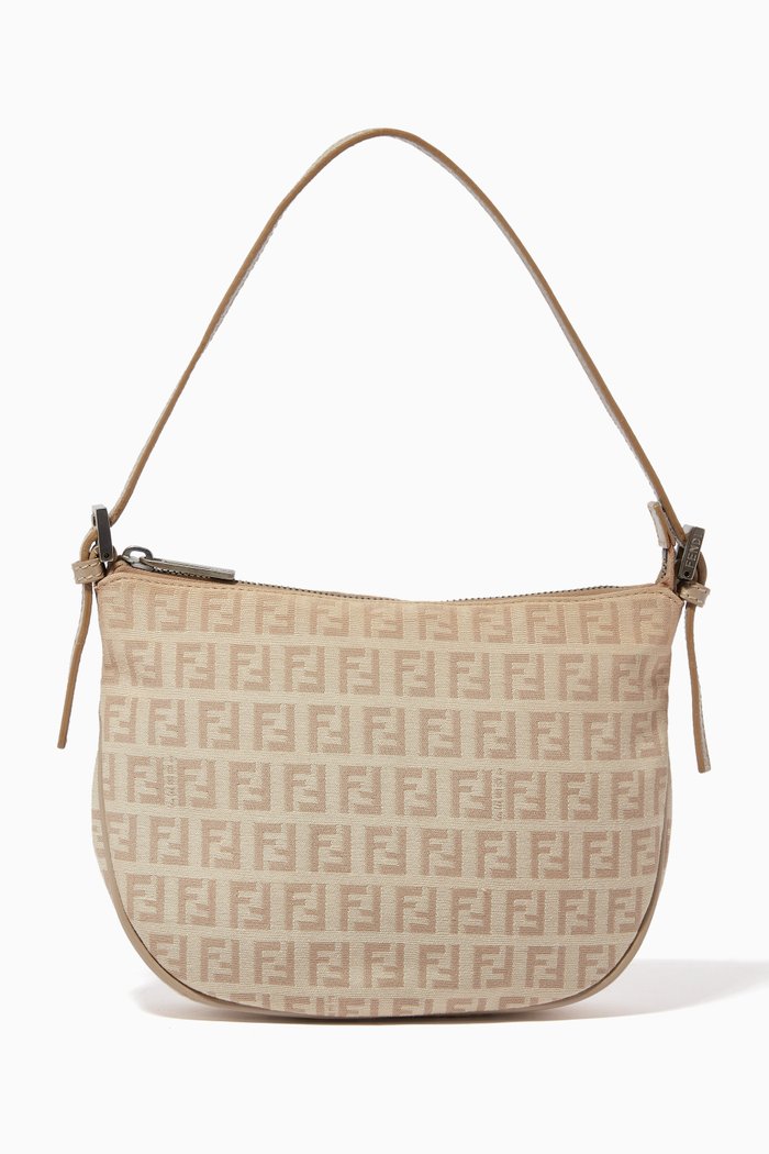 

Shoulder Bag in Zucchino Canvas, Neutral