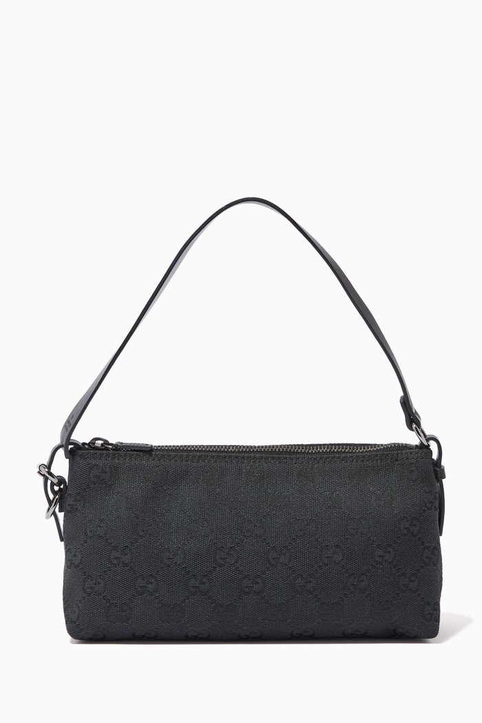 

Mini Shoulder Bag in GG Canvas, Black