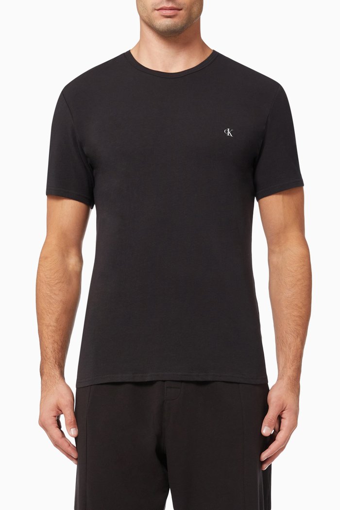 

Lounge T-shirt in Stretch Jersey, Set of 2, Black