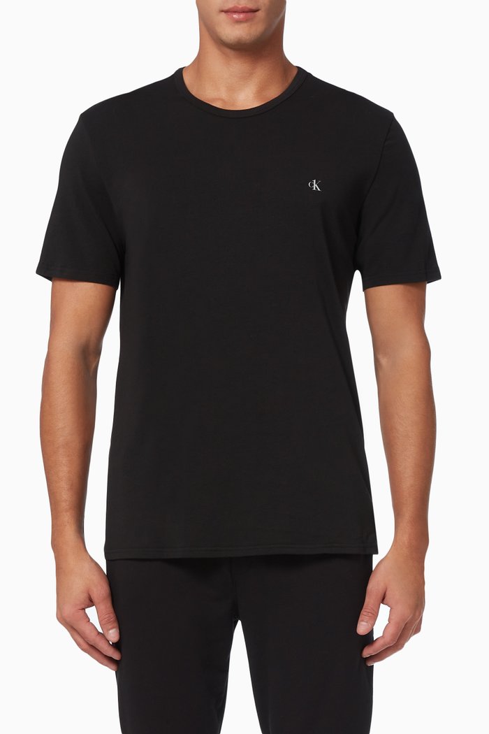 

Lounge T-shirt in Stretch Jersey, Set of 2, Black