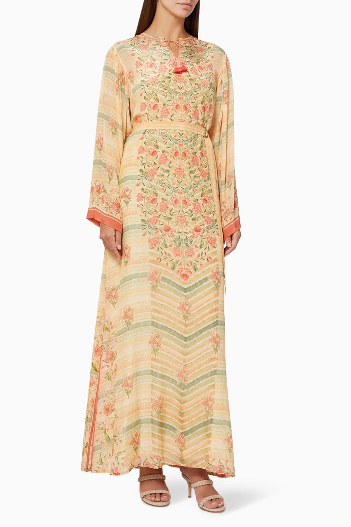 

Printed Kaftan in Rayon, Neutral