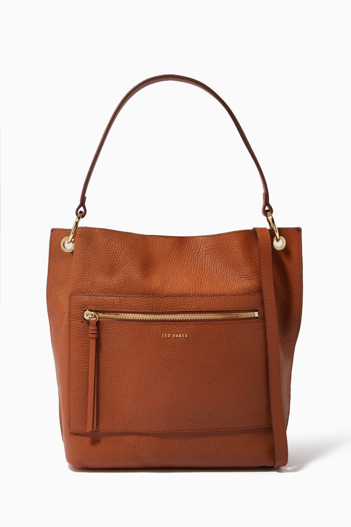 

Cafrin Hobo Bag in Leather, Brown