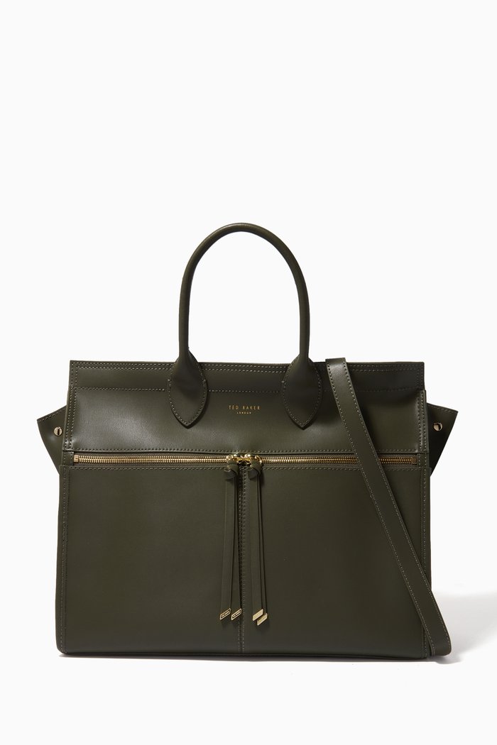 

Rachhel Large Tote Bag in Leather, Green