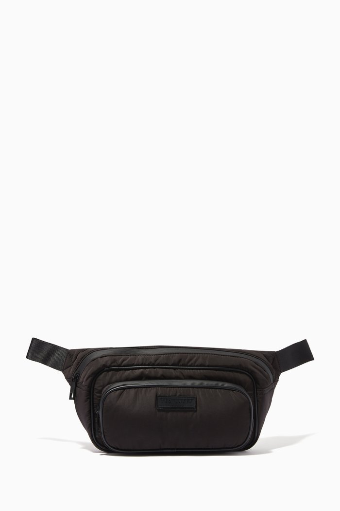 

Carnie Puffer Belt Bag in Recycled Nylon, Black