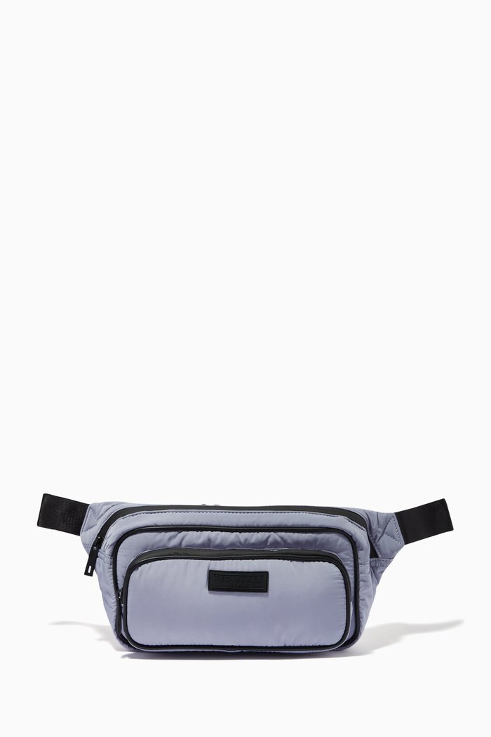 

Carnie Puffer Belt Bag in Recycled Nylon, Grey