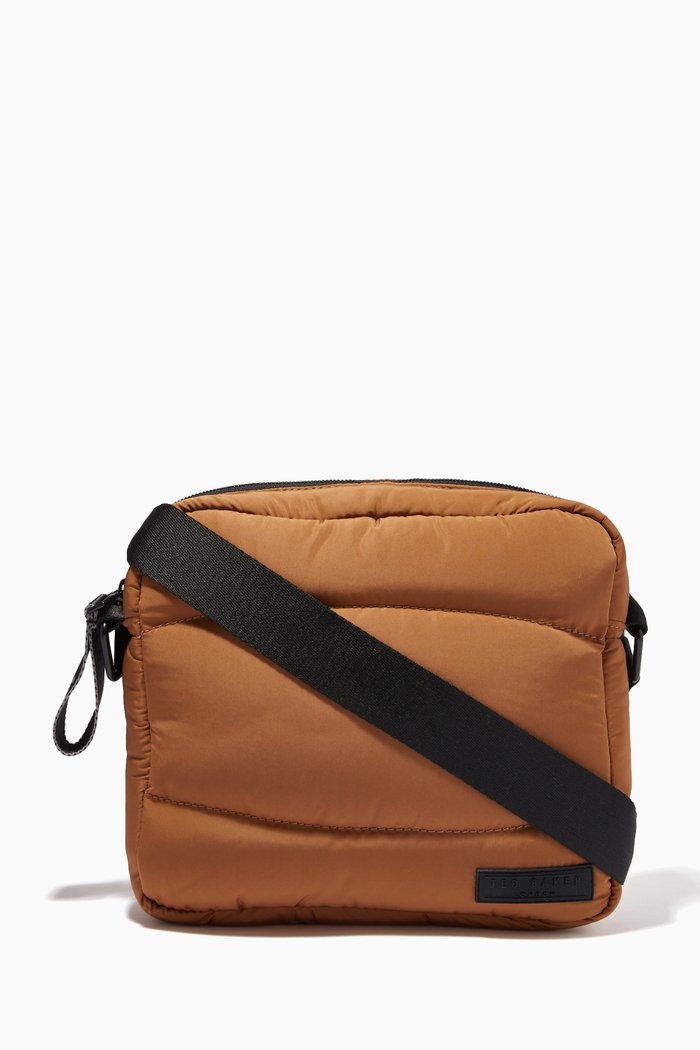 

Chupp Puffer Messenger Bag in Recycled Nylon, Gold