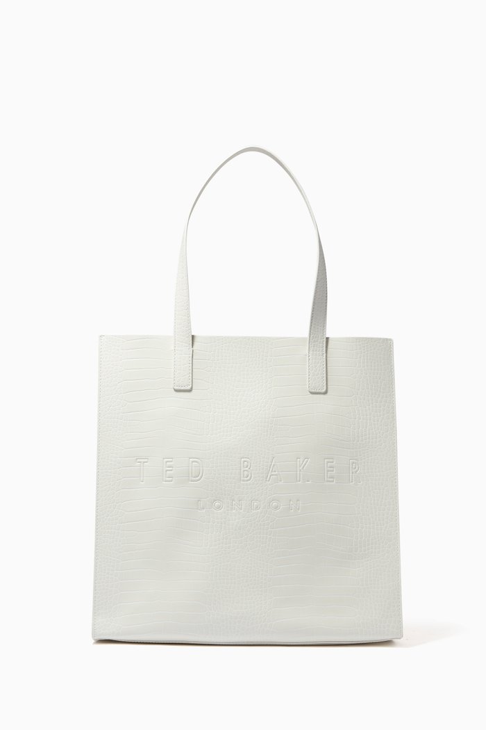 

Croccon Large Icon Bag in Croc-embossed PU, Neutral