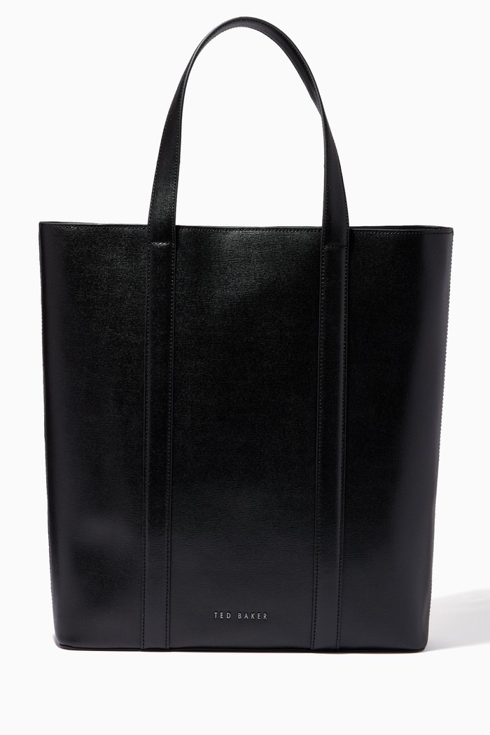 

Aeons Tote Bag in Saffiano Leather, Black