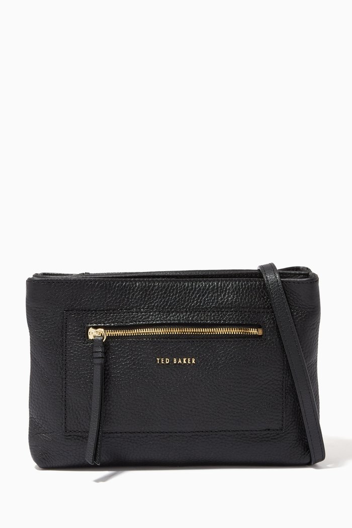 

Calitaa Crossbody Bag in Leather, Black