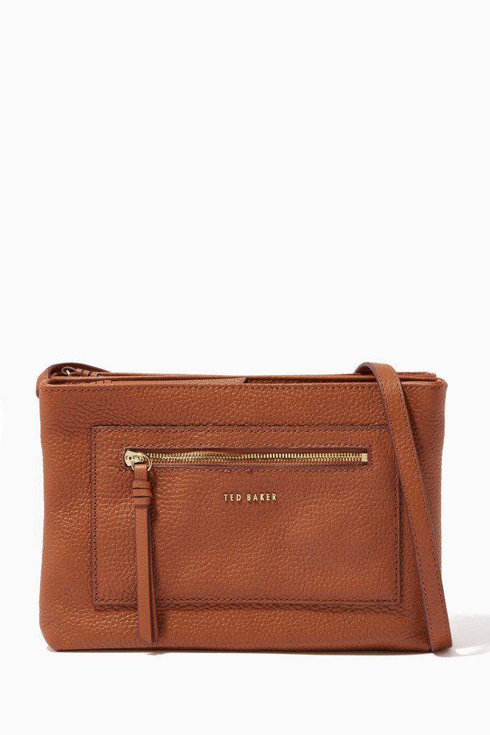 

Calitaa Crossbody Bag in Leather, Brown