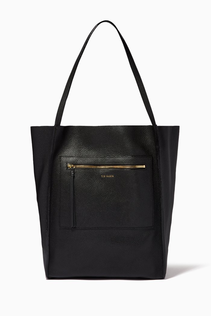 

Cammila Large Shopper Bag in Leather, Black