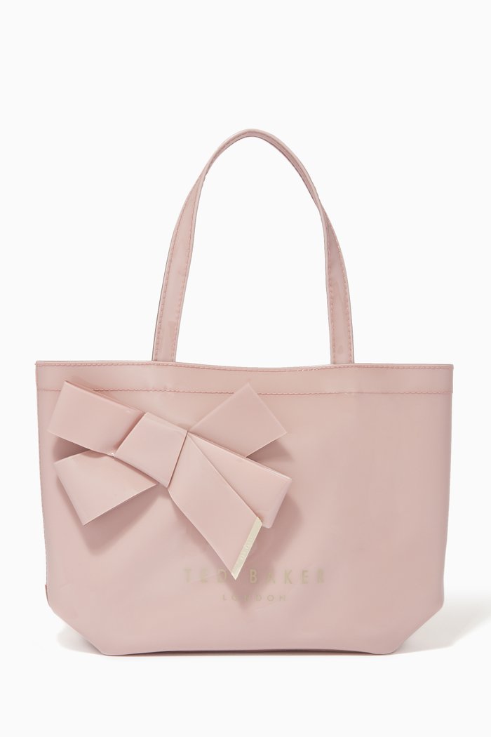 

Nikicon Small Icon Bag with Knot Bow in PVC, Pink