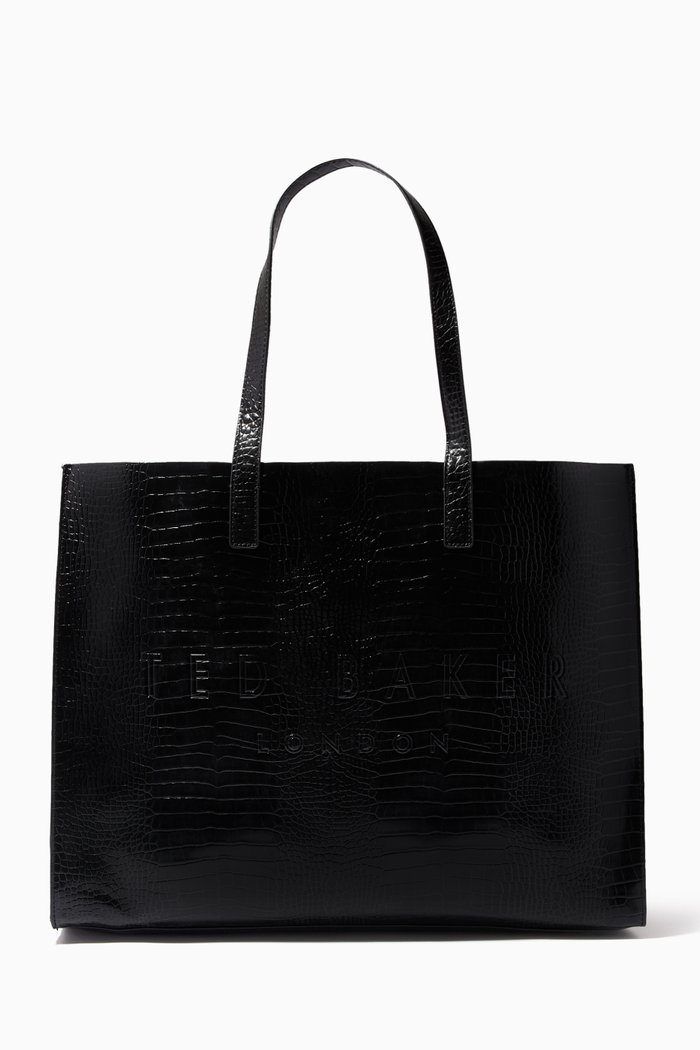 

Allicon EW Icon Bag in Croc-embossed PU, Black