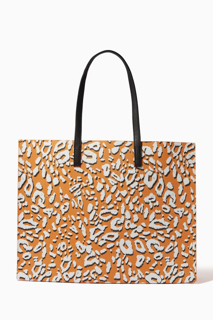 

Lilecon EW Icon Bag in Leopard Saffiano PVC, Yellow