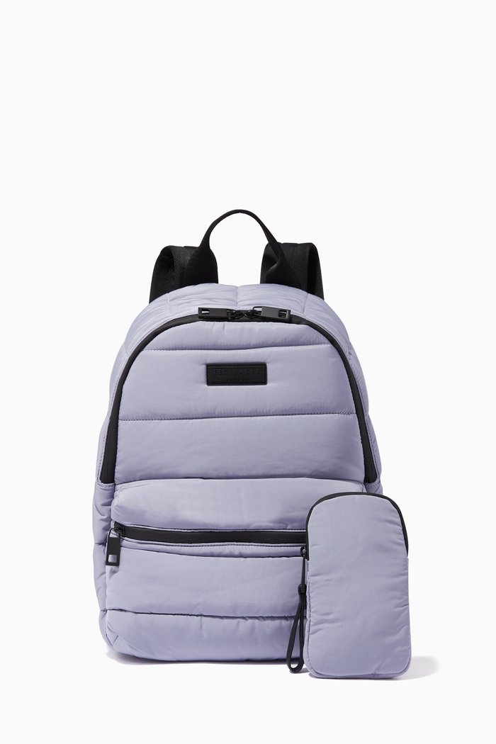 

Nenah Puffer Backpack in Recycled Nylon, Grey