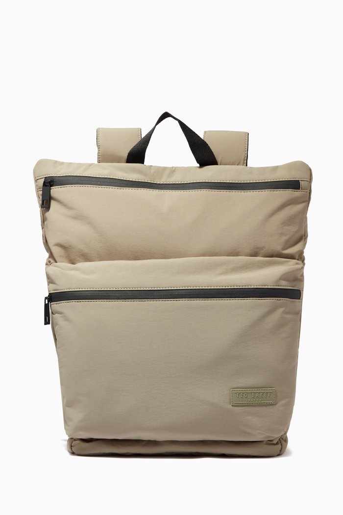 Crayve Backpack in Paper Touch Nylon, Green