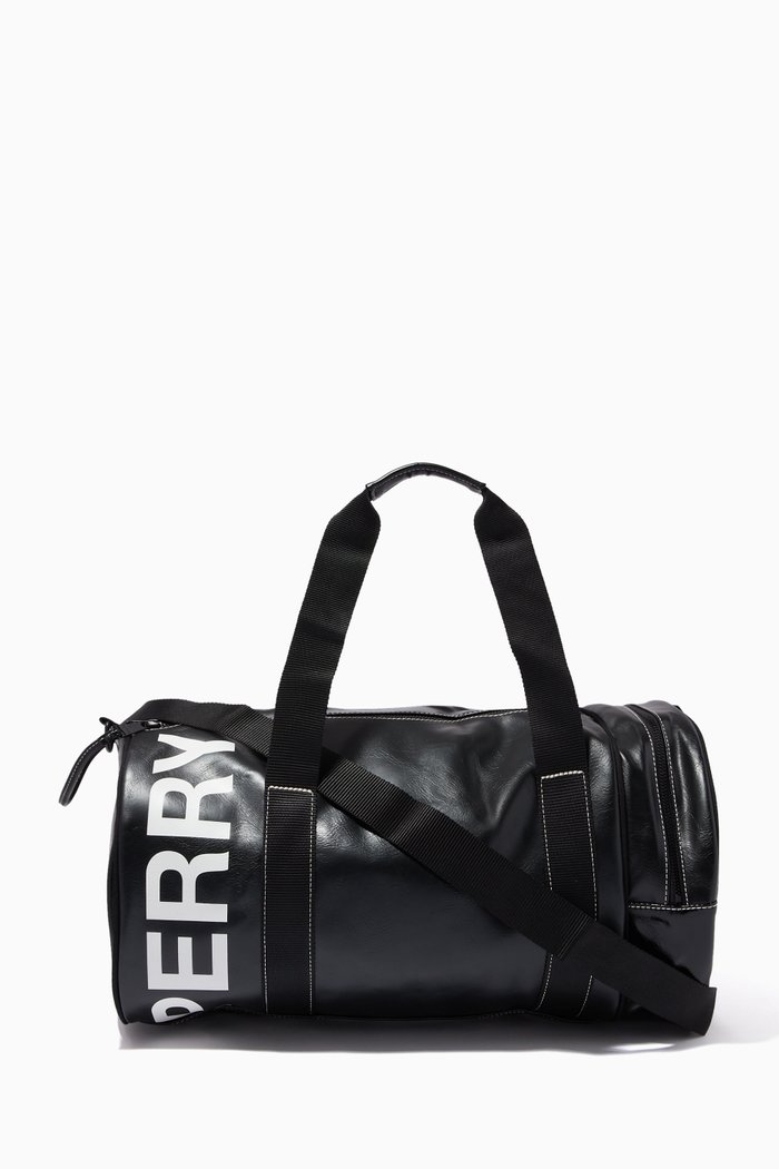 

Laurel Wreath Barrel Bag in PU, Black