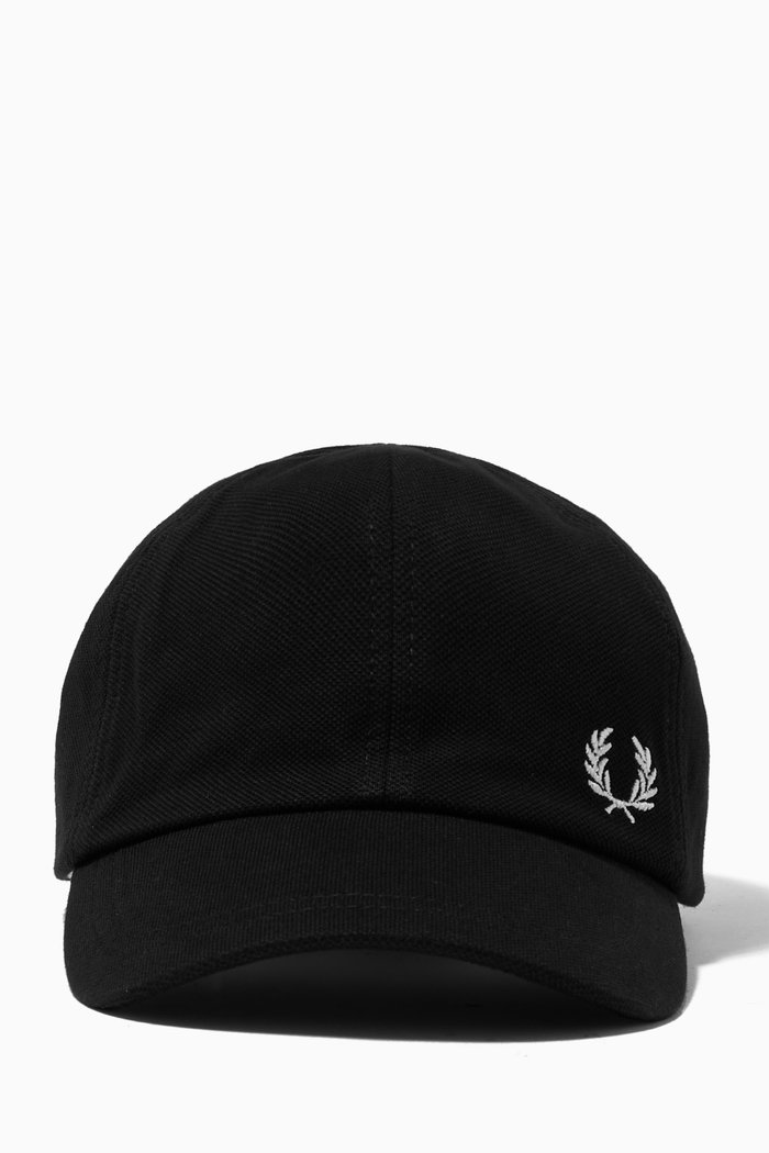 Classic Cap in Cotton Piqué, Black