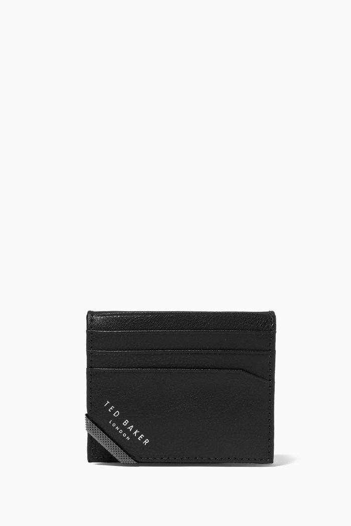 

Peek Bifold Card Wallet in Leather, Black