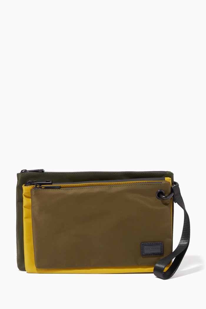 

Rikmart Washbag Set in Nylon, Brown