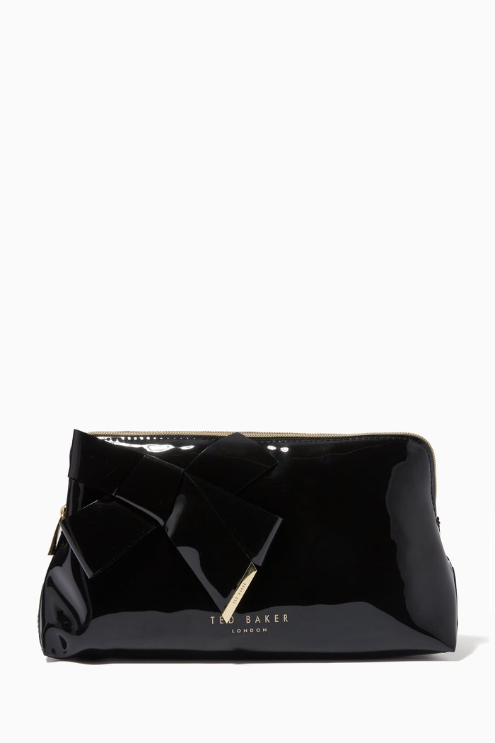 

Nicco Washbag with Knot Bow in PVC, Black