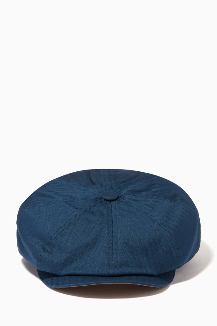 

Aquifer Bakerboy Hat in Herringbone, Blue