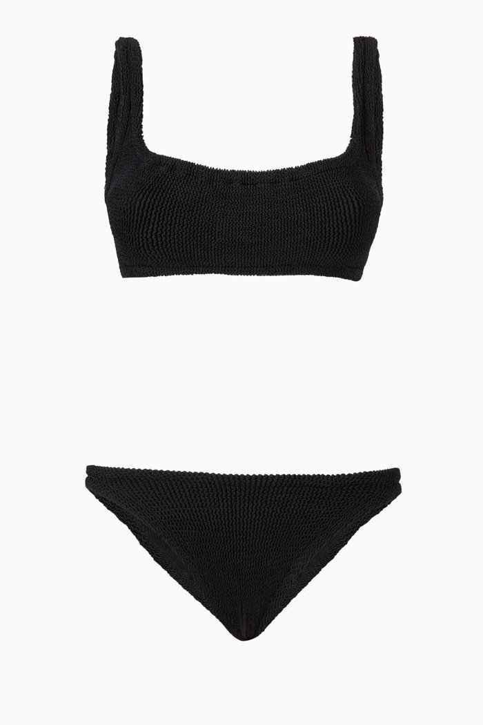 

Xandra Bikini in Crinkle Nylon Blend, Black